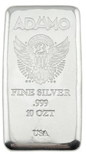 Barra de prata 10 oz 999 padrão - US Eagle - Adamo Metals - 100% - EUA comprar usado  Enviando para Brazil