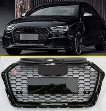 Anéis cromados pretos Henycomb grade estilo RS3 para Audi A3 S3 2017 2018 2019 comprar usado  Enviando para Brazil