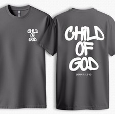 CAMISETA FILHO DE DEUS JOHN 1:12-13 CAMISETA CRISTÃ JESUS CAMISETA GOD CROSS, usado comprar usado  Enviando para Brazil