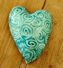 Heart pottery signed for sale  Melbourne