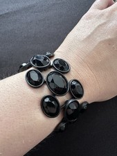 Black faceted acrylic for sale  BRIGHTON