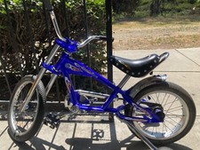 Bicicleta Schwinn CHOPPER JR azul e cromada muito limpa com TODAS as peças originais.  comprar usado  Enviando para Brazil