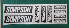 Simpson helmet stickers for sale  DRIFFIELD