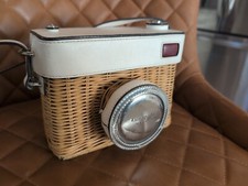 Bolsa tiracolo Kate Spade 3D câmera de vime couro branco natural forrada de palha comprar usado  Enviando para Brazil