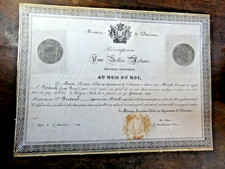 1843 diplôme medaille d'occasion  Morestel