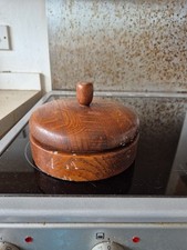 Usado, Caixa de bugigangas decorativa virada de madeira com tampa comprar usado  Enviando para Brazil