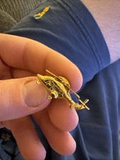 Helicopter pin badge for sale  WARE