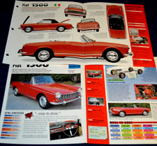 1963 Fiat 1500 Spider Specs Info pôster original folheto vintage 74 conversível comprar usado  Enviando para Brazil