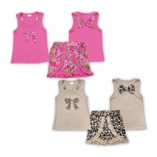 Roupa bermuda regata bordada laço verão infantil meninas comprar usado  Enviando para Brazil