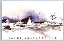 Tucson Arizona~Palms Chapel & Mortuary~Funeral Home~Artist Conception~1960s PC comprar usado  Enviando para Brazil