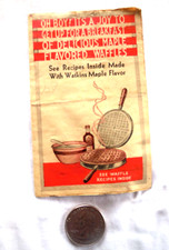 Pasta de receitas da década de 1920 "WAFFLES COM SABOR DE BORDO" Watkins Extracts Winona. Minn. comprar usado  Enviando para Brazil