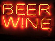 Cerveja vinho 24"x16" lâmpada de letreiro de néon decoração de vidro real exibição arte parede bar pub, usado comprar usado  Enviando para Brazil