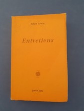 Gracq julien. entretiens d'occasion  Paris XVII