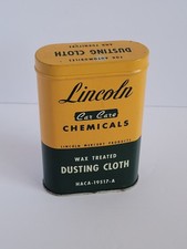 Pano de pó e lata vintage Lincoln Mercury Chemicals tratamento com cera para cuidados com carros muito bom estado usado comprar usado  Enviando para Brazil