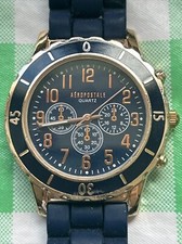 Usado, Relógio de quartzo feminino Aeropostale ouro rosa azul marinho  comprar usado  Enviando para Brazil