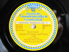 78rpm MICHAEL MANN (Viola) plays KRENEK Sonata - GERMAN GRAMMOPHON ED1 comprar usado  Enviando para Brazil