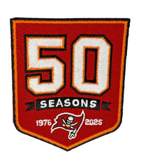 Tampa Bay Buccaneers 50º aniversário bordado ferro/remendo de costura comprar usado Tampa Bay Buccaneers 50º aniversário bordado ferro/remendo de costura comprar usado  Enviando para Brazil