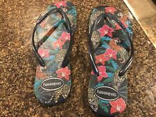 Sandálias chinelos de borracha femininas autênticas Havaianas Brasil novo na caixa EUA-11/12 tropical comprar usado  Enviando para Brazil