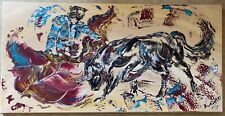 Corrida tauromachie 50x100cm d'occasion  Montpellier-