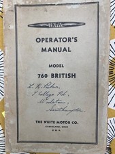 White 760 british for sale  HITCHIN