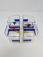 Copos de acrílico vintage copos guarda-chuva de praia bebidas bar retrô conjunto de 4 comprar usado  Enviando para Brazil
