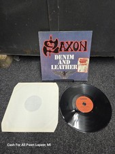 Saxon "Denim And Leather" 12" Vinyl 1981 LP vinyl record WEST GERMANY 2934 138, usado comprar usado  Enviando para Brazil