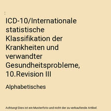 Icd internationale statistisch gebraucht kaufen  Trebbin