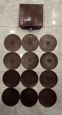Juego de 12 posavasos de cuero Mercier calidad ulta - súper raro segunda mano  Embacar hacia Mexico