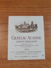 Etiquette ausone 1974 d'occasion  Montigny-le-Bretonneux