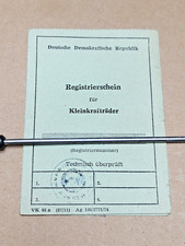 Registrierschein kleinkraftrad gebraucht kaufen  Wernigerode