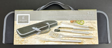 Conjunto de ferramentas para churrasqueira de aço inoxidável 5 peças Gibson Home com bolsa de lona OB comprar usado  Enviando para Brazil