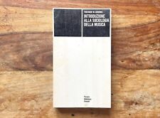 Theodor adorno introduzione usato  Roma