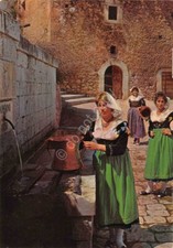 Cartolina costumi tradizionali usato  Milano