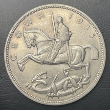 Moeda coroa de prata 1935 George V. Coroa jubilar cavalo de balanço comprar usado  Enviando para Brazil