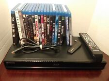 Leitor de Blu-ray Samsung e adaptador Lan sem fio e controle remoto e 19 Blu Rays #BD-P1600  comprar usado  Enviando para Brazil