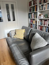 Grey leather italian for sale  BUXTON