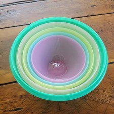 Antigo Conjunto de 5 Tigelas Tupperware Wonderlier Mistura Pastel Armazenamento Aninhamento Sem Tampa comprar usado  Enviando para Brazil