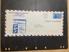 EUA 1958 FFC 1º voo capa Boeing 707 prestígio Seattle Washington CA cancelar comprar usado  Enviando para Brazil