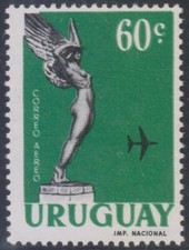 URUGUAY 1960-61 Sc C215 Sanabria 230a DOBLE IMPRESIÓN MNH EN MUY BUEN ESTADO SOLO EXISTEN 50 segunda mano  Embacar hacia Mexico