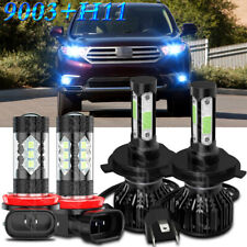 Kit de lâmpadas de neblina para faróis de LED 4x H4/9003 H11 para Toyota Highlander 2008~2010 comprar usado  Enviando para Brazil