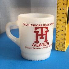 1982 ANCHOR HOCKING SEM NOME 2 PORTOS ÁGATAS COLEGIAL REUNIÃO CANECA LOGOTIPO SOMENTE comprar usado  Enviando para Brazil