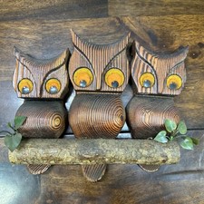 Vtg wooden owl for sale  Detroit Lakes