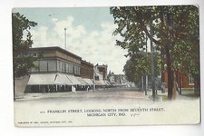 1912 Michigan City, Indiana, Franklin Street, patrząc na północ od siódmej ulicy, używany na sprzedaż  Wysyłka do Poland