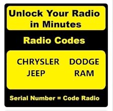 ✅ Código de rádio Chrysler Jeep códigos de desbloqueio código pin estéreo✅ serviço rápido ✅ comprar usado  Enviando para Brazil