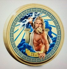 Moeda comemorativa banhada a ouro Zeus The Gods of Ancient - Grécia comprar usado  Enviando para Brazil