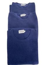 Camiseta feminina 100% cashmere gola redonda azul marinho cashmere feita à mão, usado comprar usado  Enviando para Brazil
