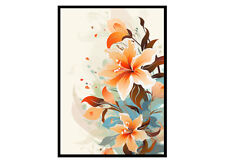 Pôster requintado com estampa de arte de parede com desenhos de linha floral decoração para casa comprar usado  Enviando para Brazil