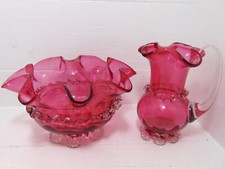 Victorian cranberry glass for sale  CARTERTON