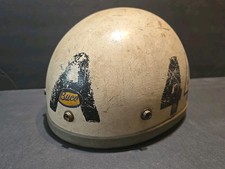Usado,  Meio capacete extra raro de corrida precoce BUCO motocicleta/carro forrado de lona Speedway comprar usado  Enviando para Brazil
