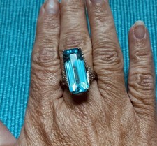 Blue topaz ring for sale  Kiln